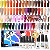 Amazon | BORN PRETTY ジェルネイルカラージェルセット33色+6種類秋冬